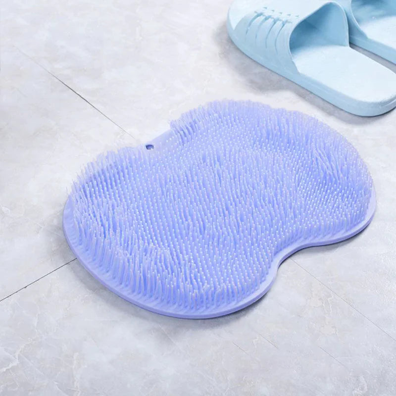 "Revitalize Your Shower Routine: Exfoliating Silicone Massage Scraper & Non-Slip Bath Mat for Ultimate Body Cleanse!"