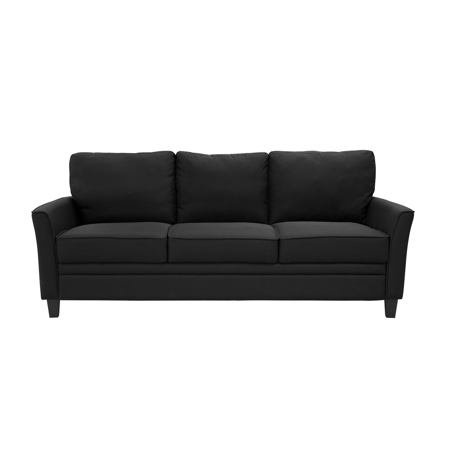 Auden 81" 3 Seat Classic Modern Sofa, Black