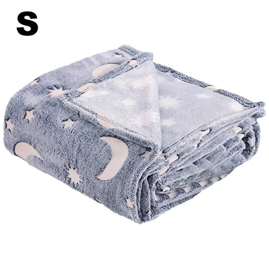 Luminous Throw Blanket Soft Flannel Warm Nap Cover Growing Blanket for Children Bedroom Couch Sofa Office Christmas Gifts #W0