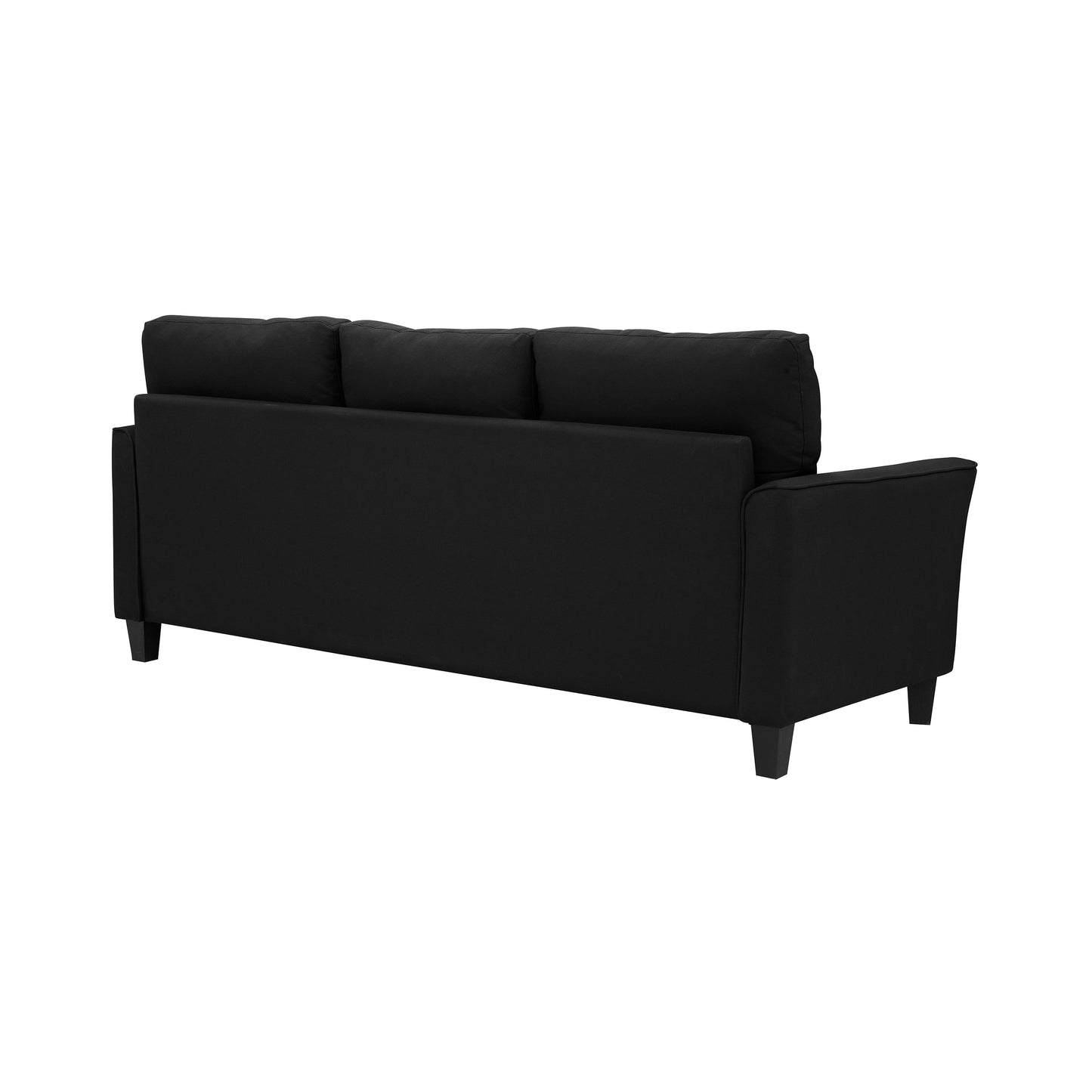 Auden 81" 3 Seat Classic Modern Sofa, Black