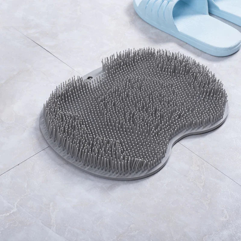 "Revitalize Your Shower Routine: Exfoliating Silicone Massage Scraper & Non-Slip Bath Mat for Ultimate Body Cleanse!"