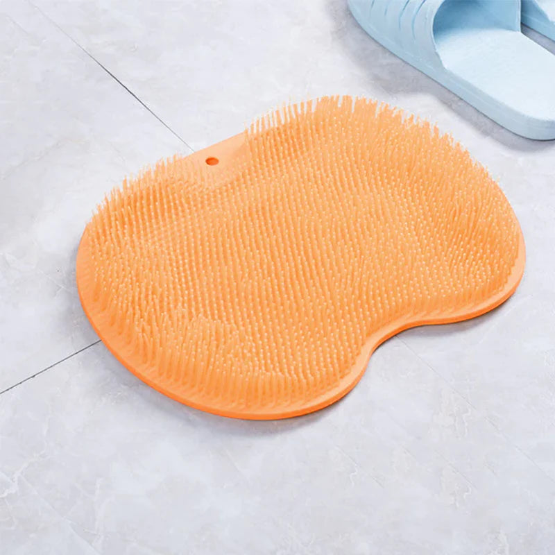 "Revitalize Your Shower Routine: Exfoliating Silicone Massage Scraper & Non-Slip Bath Mat for Ultimate Body Cleanse!"