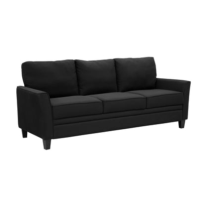 Auden 81" 3 Seat Classic Modern Sofa, Black