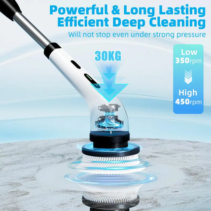 "Revolutionize Your Cleaning with the Homedec 9-in-1 Electric Spin Scrubber - Cordless, Adjustable, Dual Speed Power Brush for Effortless Bathroom Cleaning!"