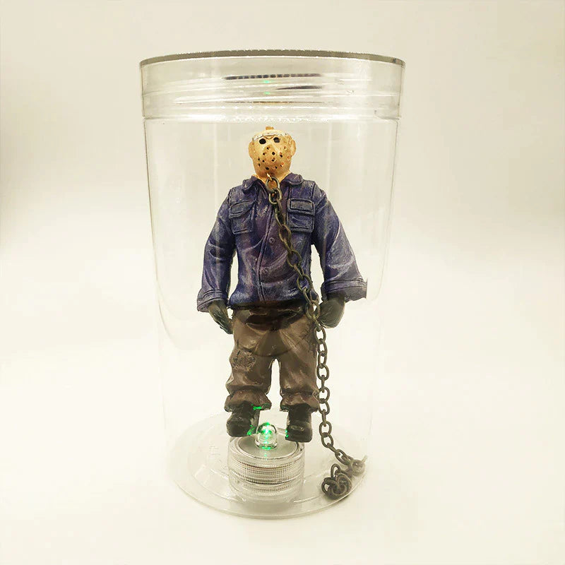 "Jason Voorhees Collector's Water Lamp - Friday the 13th Part 6 Jason Lives Horror Figurine Night Light - Perfect Halloween Souvenir & Home Decor!"