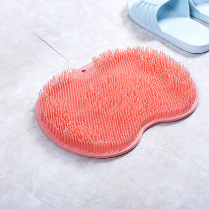 "Revitalize Your Shower Routine: Exfoliating Silicone Massage Scraper & Non-Slip Bath Mat for Ultimate Body Cleanse!"