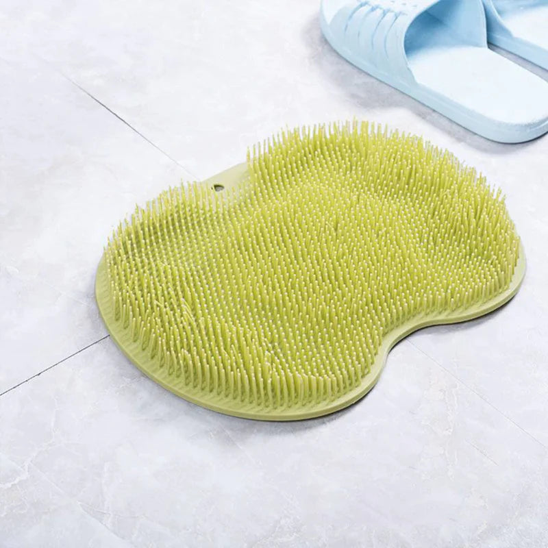 "Revitalize Your Shower Routine: Exfoliating Silicone Massage Scraper & Non-Slip Bath Mat for Ultimate Body Cleanse!"