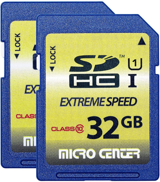 " 32GB Class 10 SDHC Flash Memory Card - High-Speed UHS-I U1 for Trail Cameras (2 Pack) - Perfect for Your Photography Needs!"