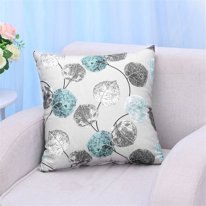 Decorative Pillow Case Leaf Pattern Throw Pillowcase Home Decor Scandinavian Style Peach Skin Nordic Sofa Cushion Cover