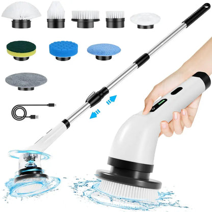 "Revolutionize Your Cleaning with the Homedec 9-in-1 Electric Spin Scrubber - Cordless, Adjustable, Dual Speed Power Brush for Effortless Bathroom Cleaning!"