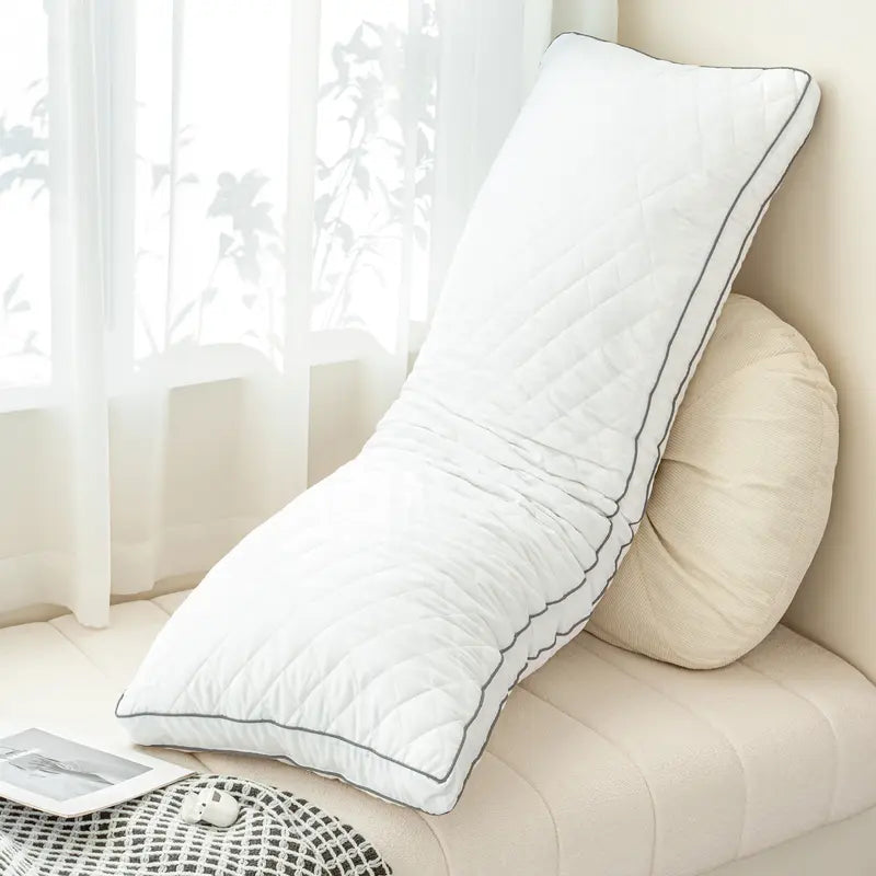 "Ultimate Comfort: Elnido QUEEN Memory Foam Body Pillow - Firm & Fluffy Long Pillow for Restful Sleep!"