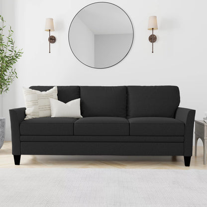 Auden 81" 3 Seat Classic Modern Sofa, Black