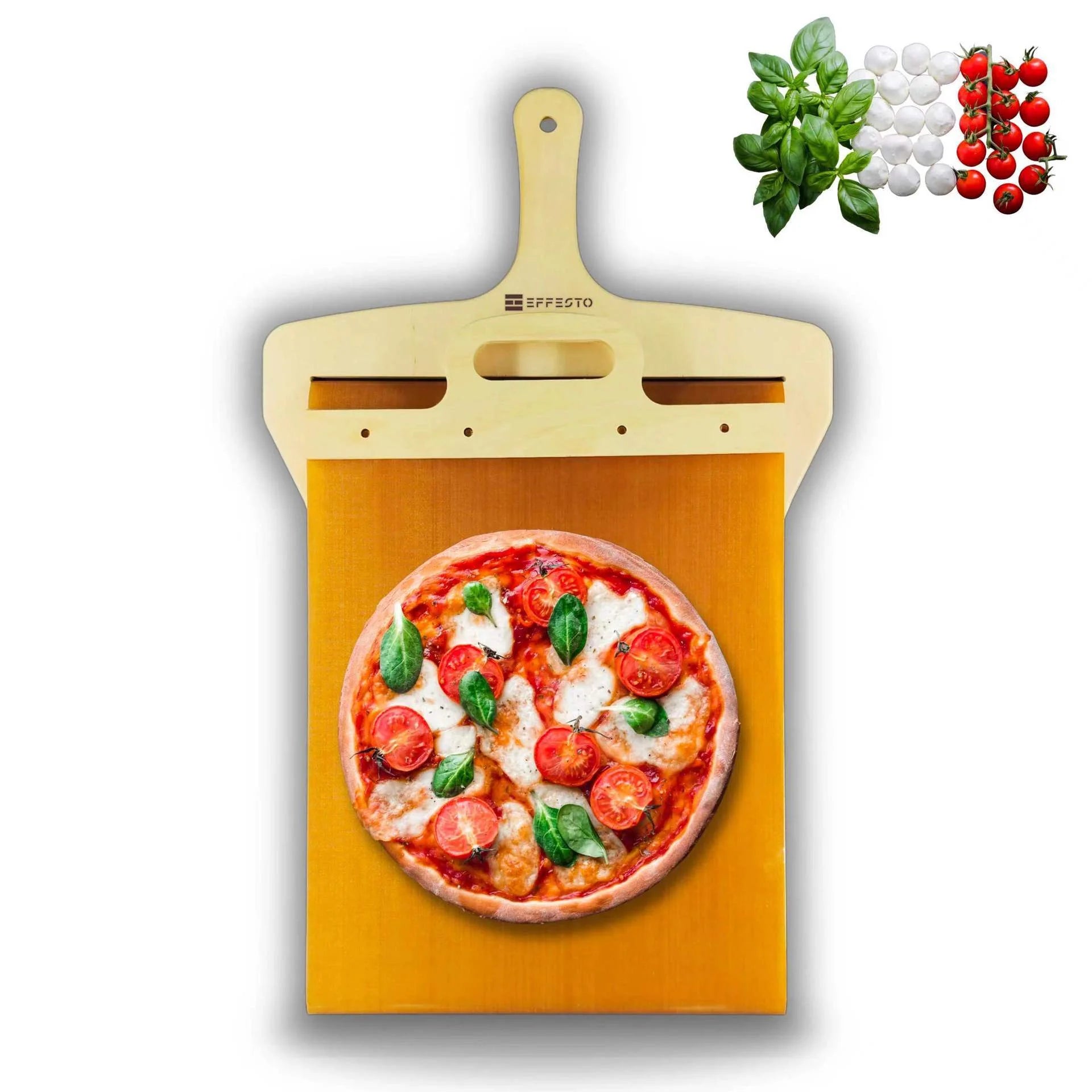 "Non-Stick Sliding Pizza Shovel & Cutting Board - Ultimate Kitchen Gadget for Effortless Pizza Transfer and Storage!"