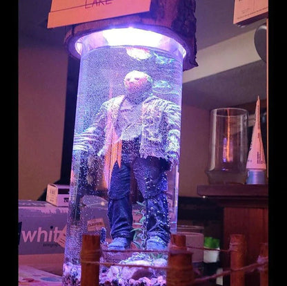 "Jason Voorhees Collector's Water Lamp - Friday the 13th Part 6 Jason Lives Horror Figurine Night Light - Perfect Halloween Souvenir & Home Decor!"